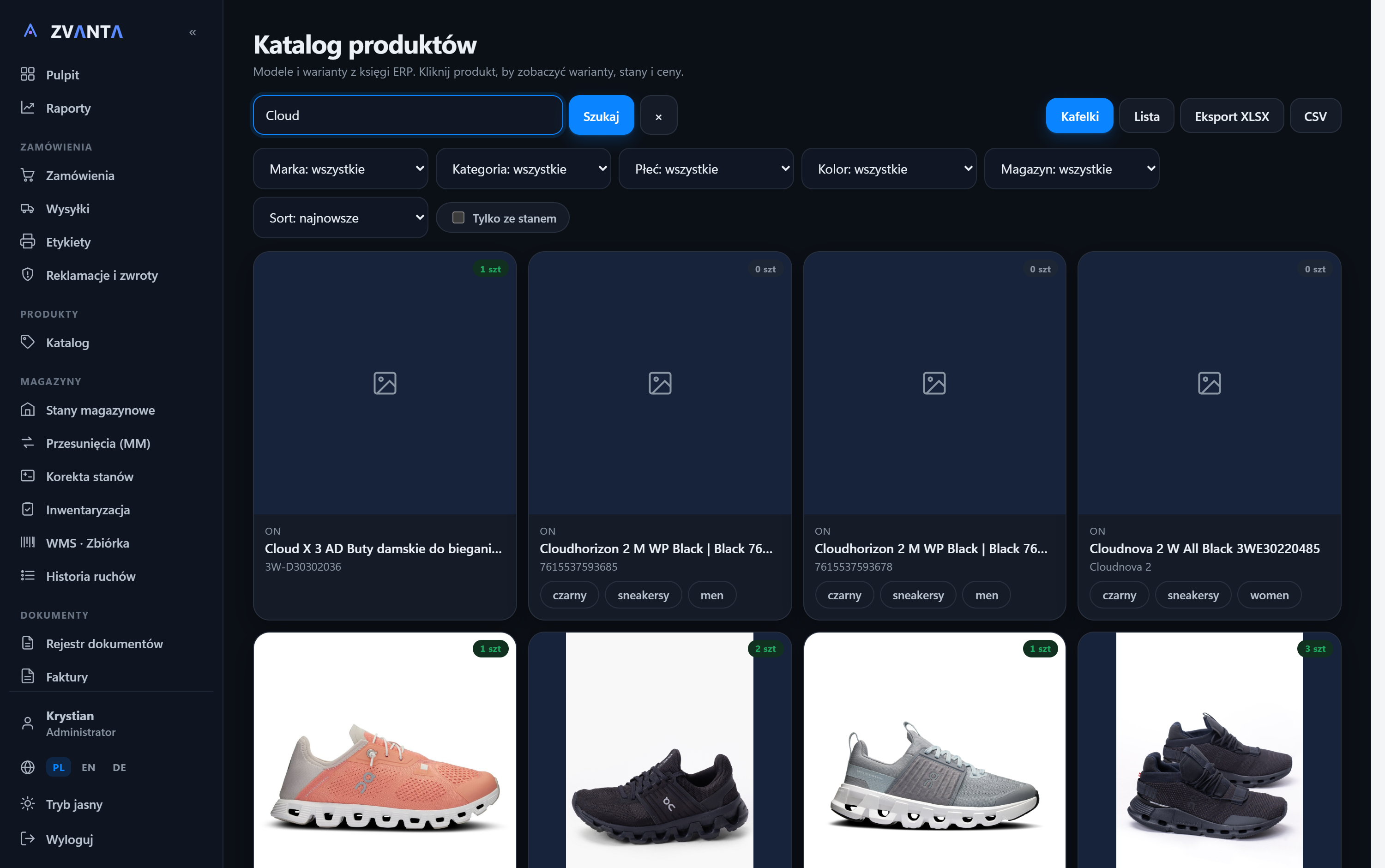 ZVANTA — katalog produktów (PIM)
